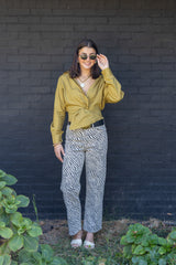 Collette Collared Wrap Top