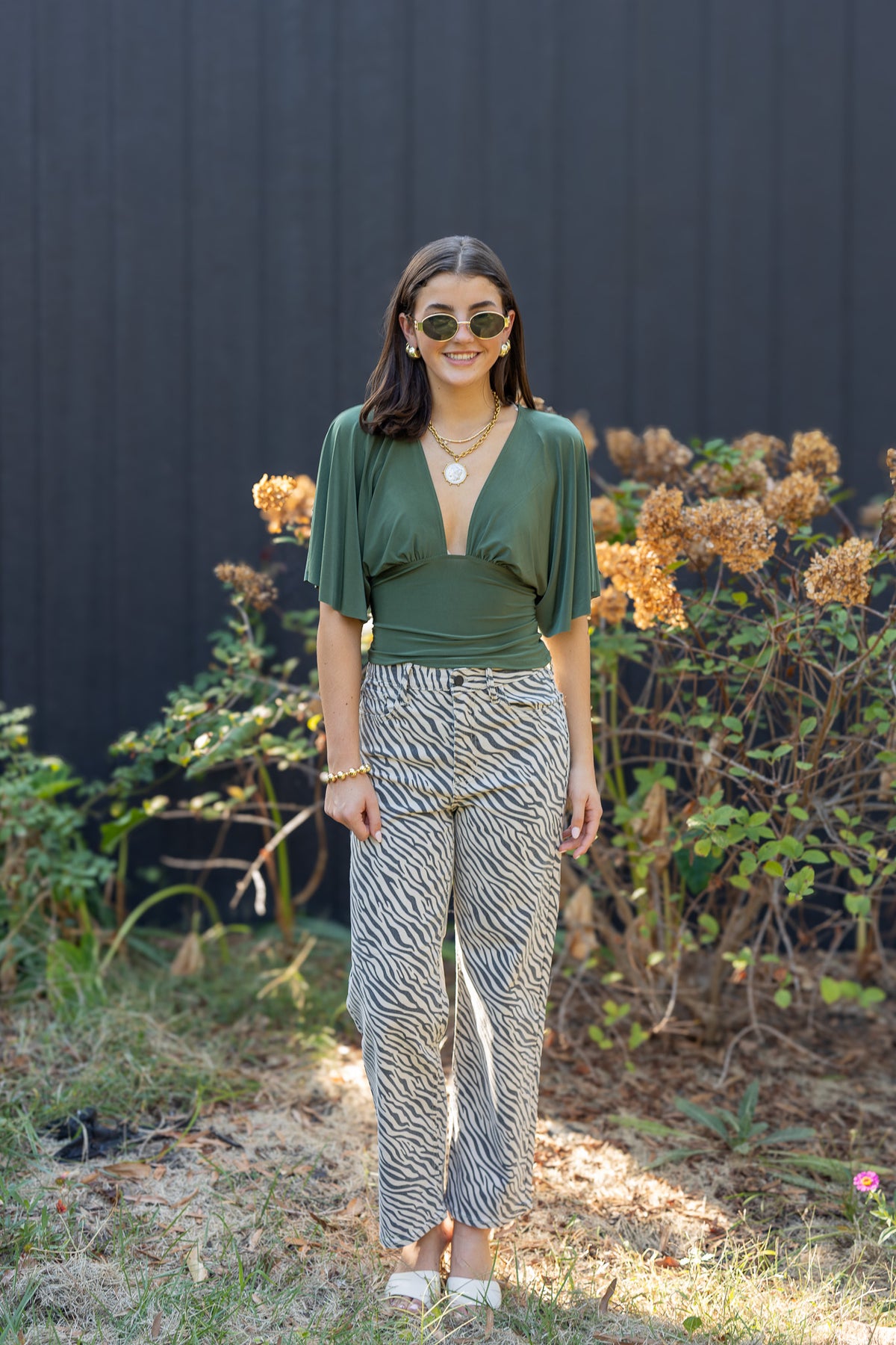 Plunge V-Neck Top