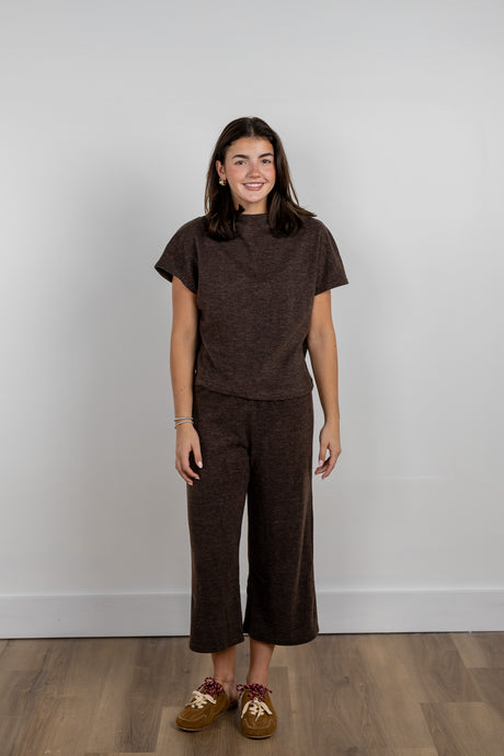 Funnel Neck Knit Top