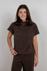 Funnel Neck Knit Top