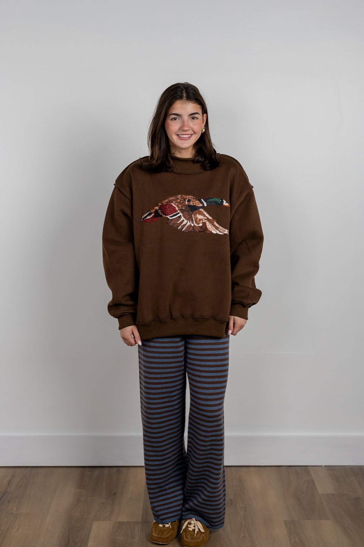 Mallard Embroidered Mockneck