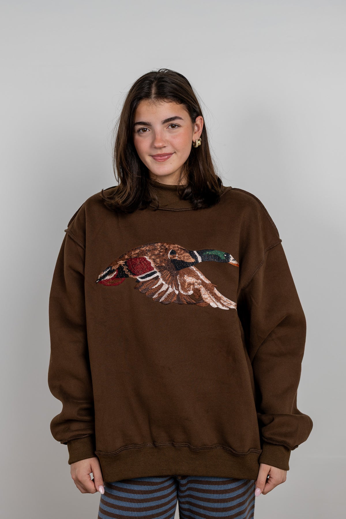 Mallard Embroidered Mockneck
