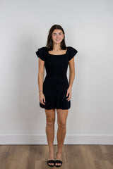 Ruffle Sleeve Sweater Ribbed Knit Dress