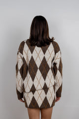 Classic Argyle Knit Sweater