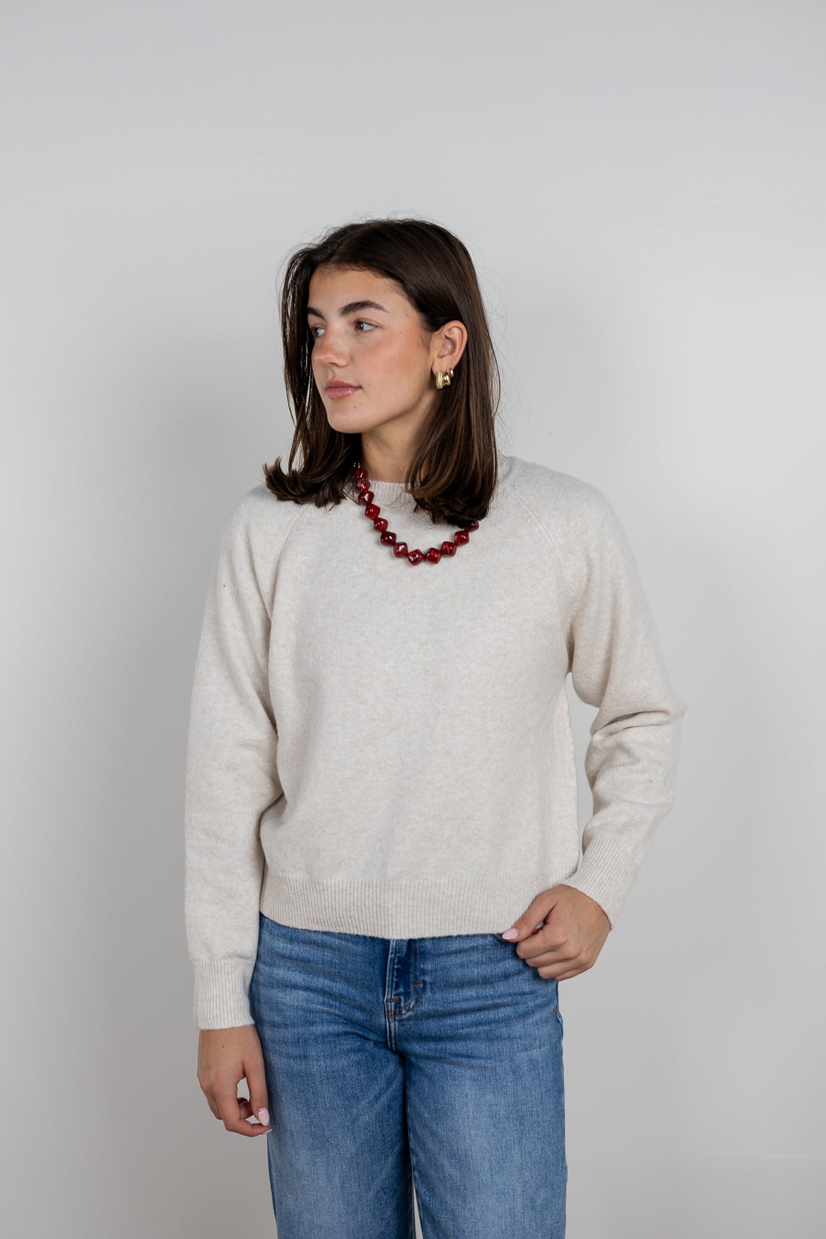 Raglan Crewneck Sweater