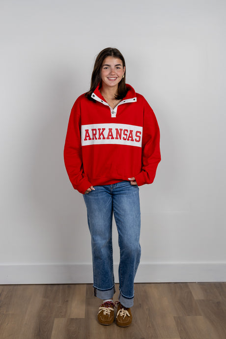 Arkansas Varsity Snap Pullover