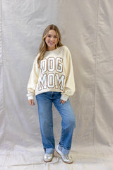Dog Mom Latte Corded Sweatshirt