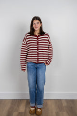 Stripe Button Up Cardigan