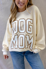 Dog Mom Latte Corded Sweatshirt