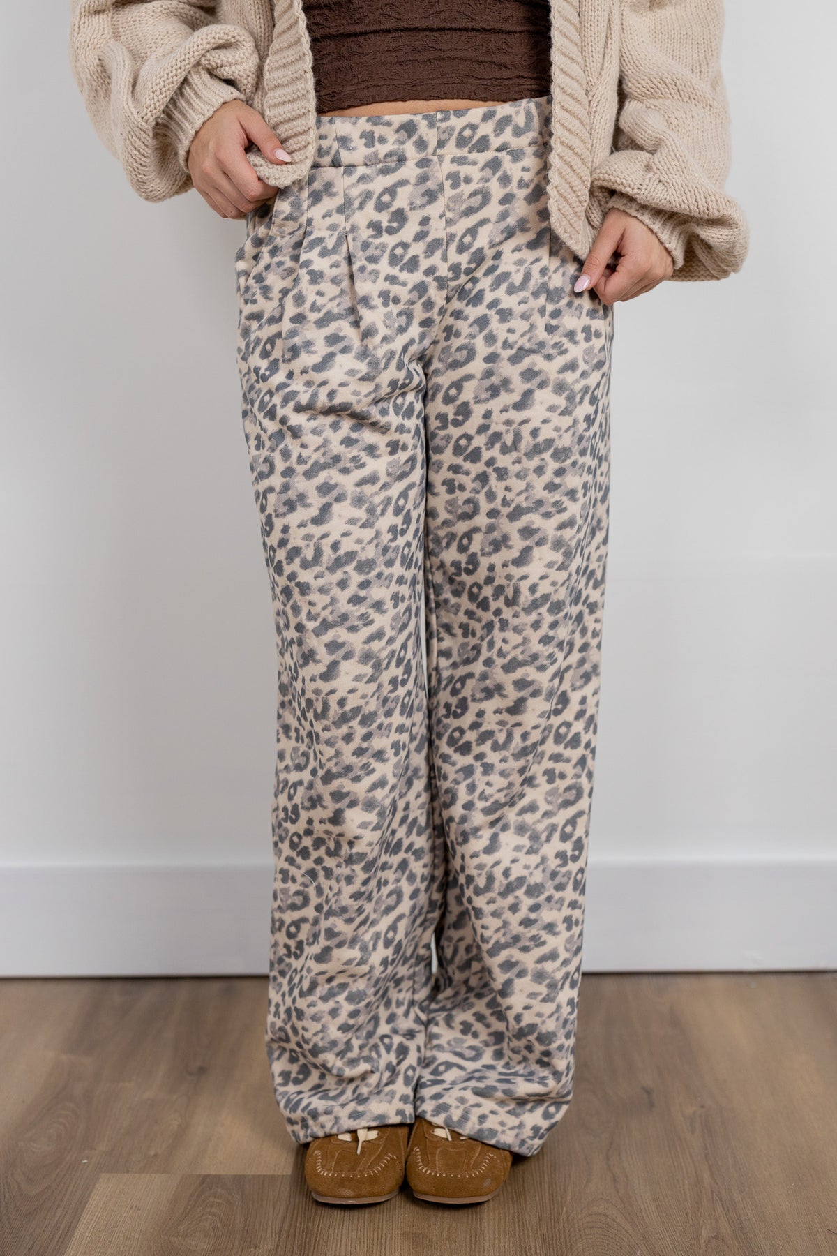 Leopard Wide Leg Pants