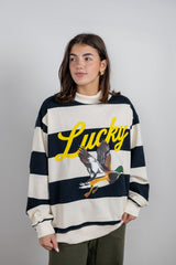 Mallard Duck Striped Mockneck