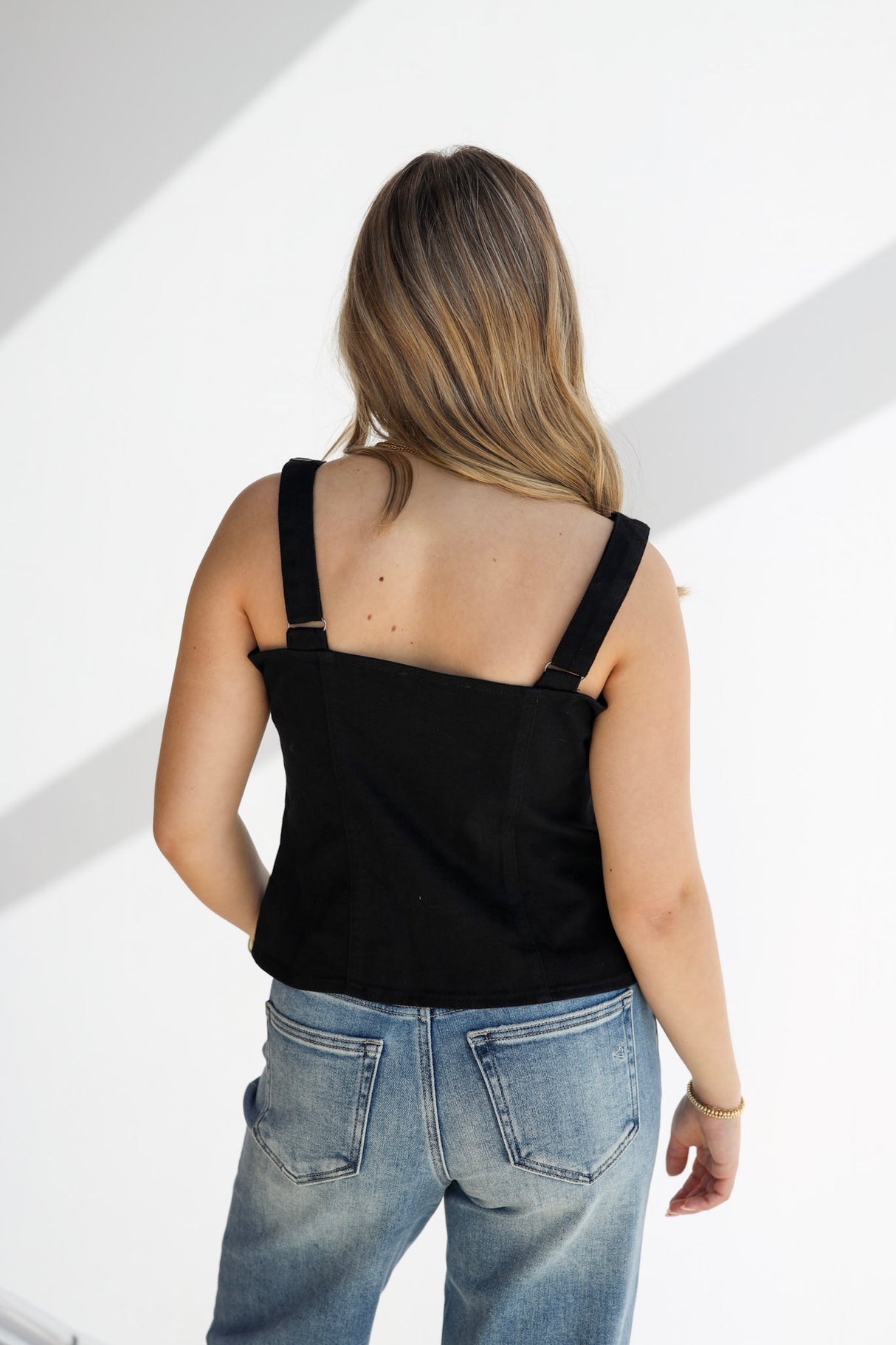 Sleeveless Denim Top
