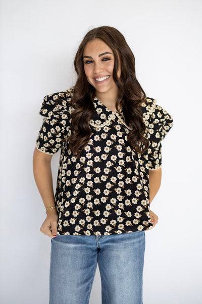 FRANCESCA VNECK FLOW TOP