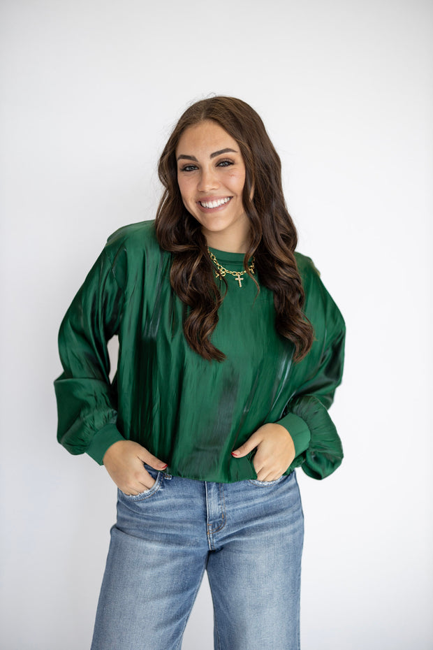 OSIE SHIMMER ZIP TOP