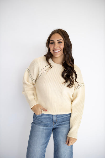 STUDDED DETAIL PULLOVER