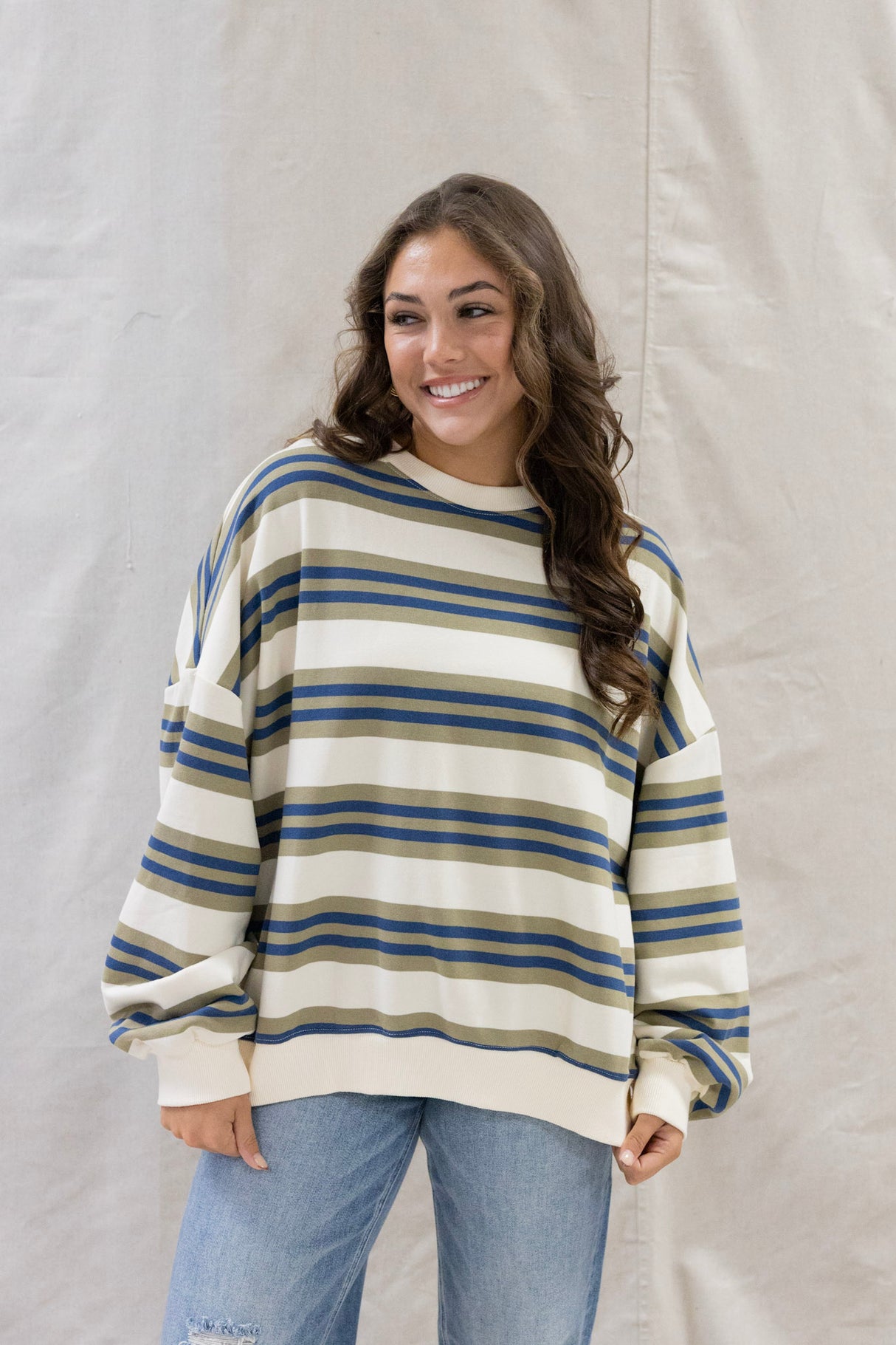 URBAN STRIPED TERRY TOP