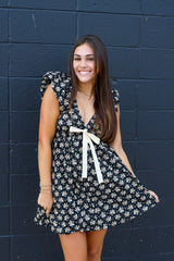 Bubble Sleeve Mini Dress