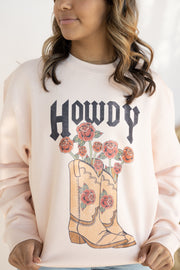 HOWDY WITH BOOTS PULLOVER
