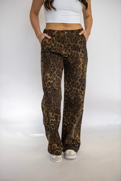 EXTRA LEOPARD DENIM PANT