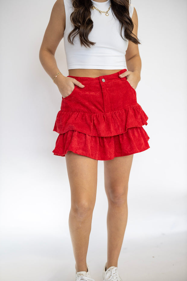 BABY CORDED RUFFLE SKIRT