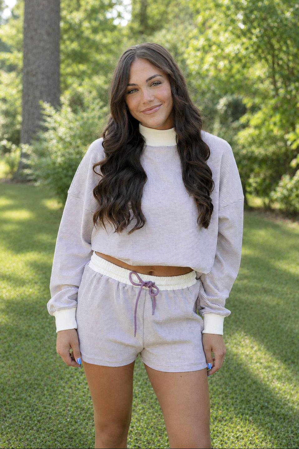 Striped Sweat Shorts