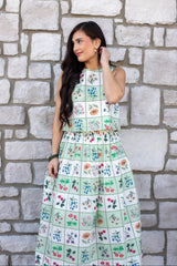 Roma Floral Grid Tank