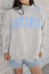 AR Pinstripe Embroidered Mock Neck