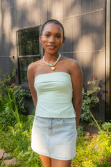 Strapless Folded Tube Top