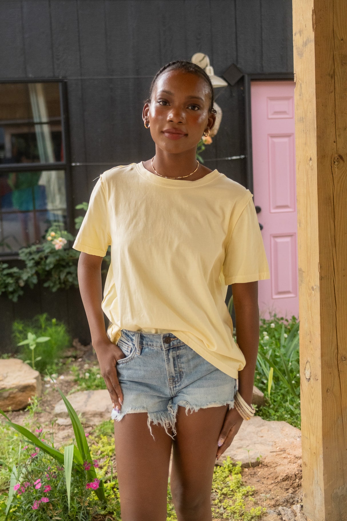 Pigment Washed Cotton Tee