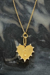 Initial Hanging Heart Necklace (All Letters)