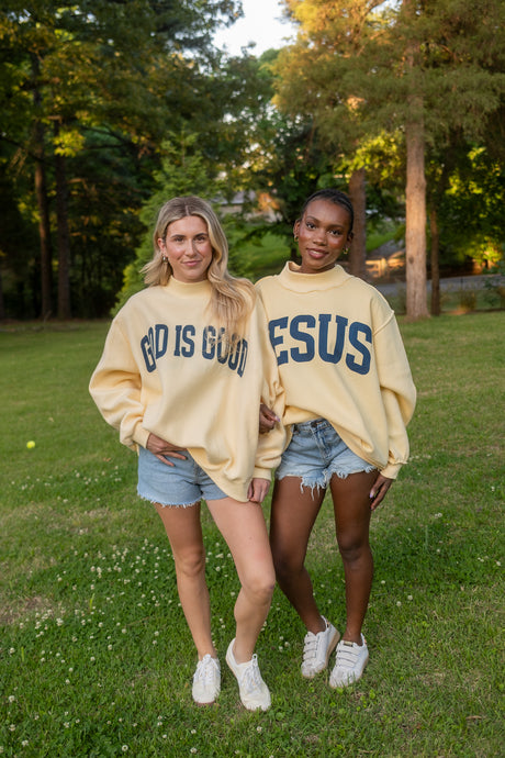 Jesus Reversible Mockneck - Butter