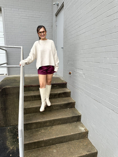 TIE BACK MINI SWEATER