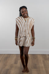Tiger Print Flared Sweater Mini Skirt