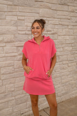Modal Scuba Quarter Zip Short Sleeve Top