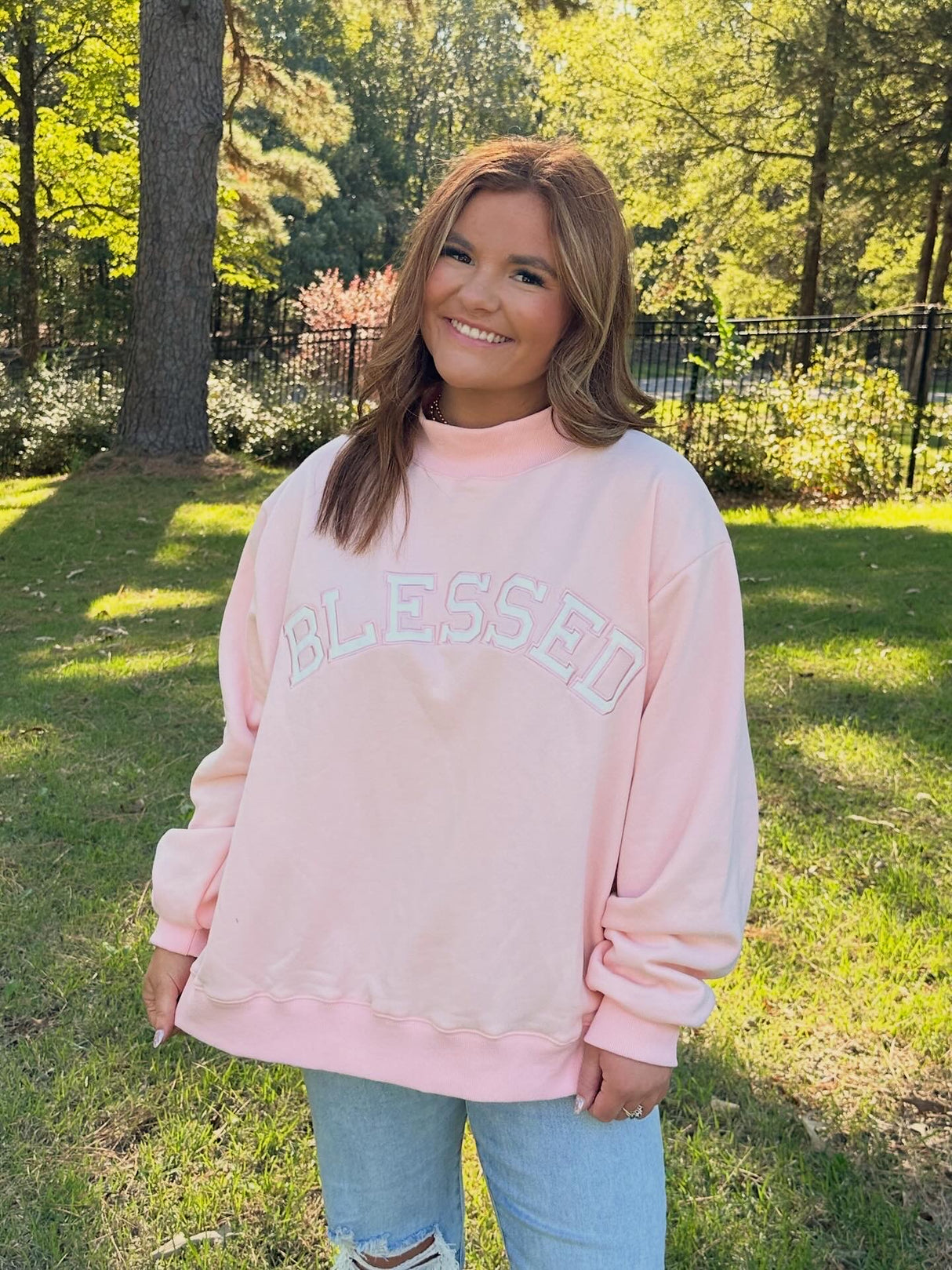 BLESSED REVERSE MOCKNECK