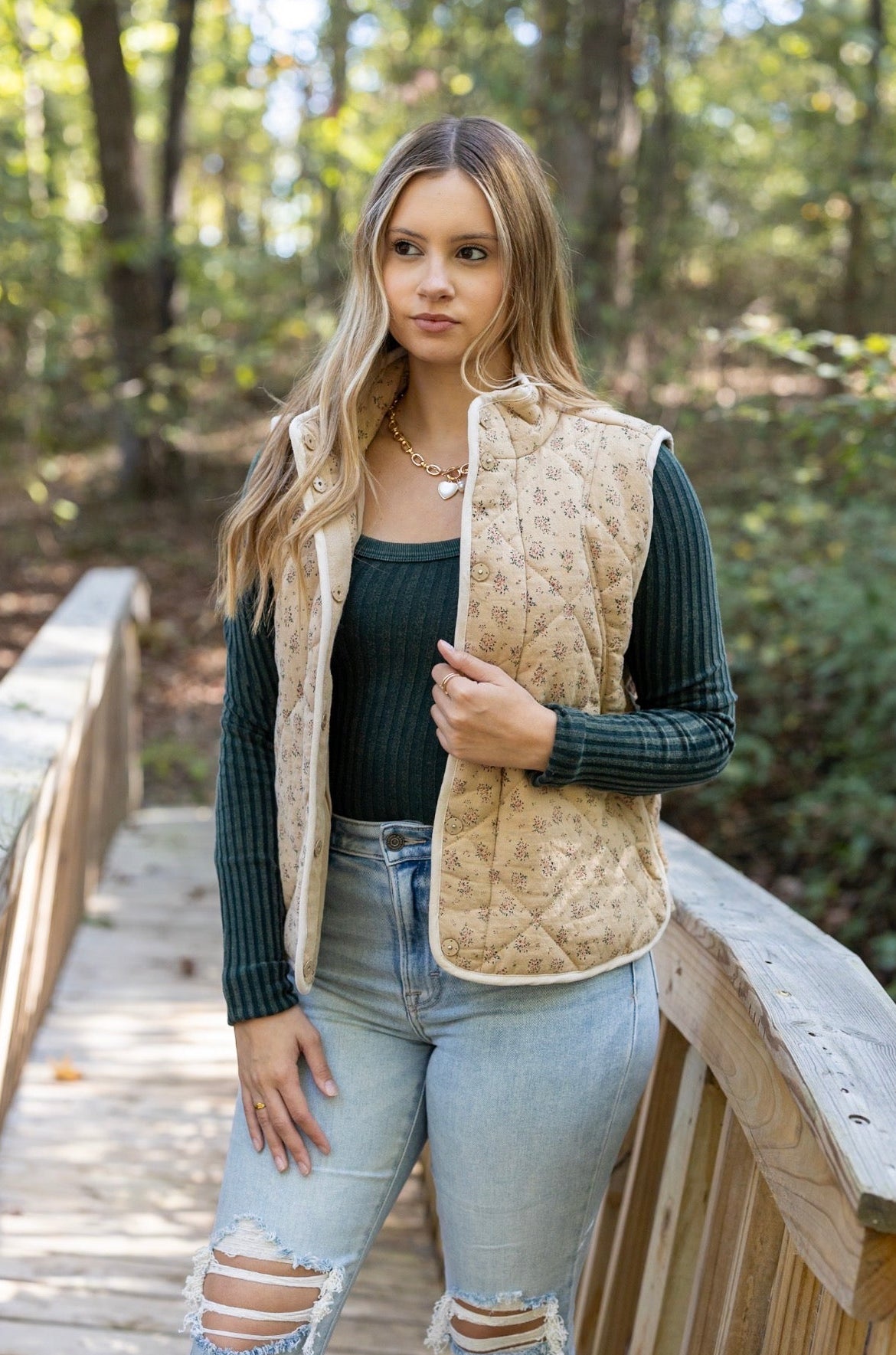 ESTELLA FLORAL VEST