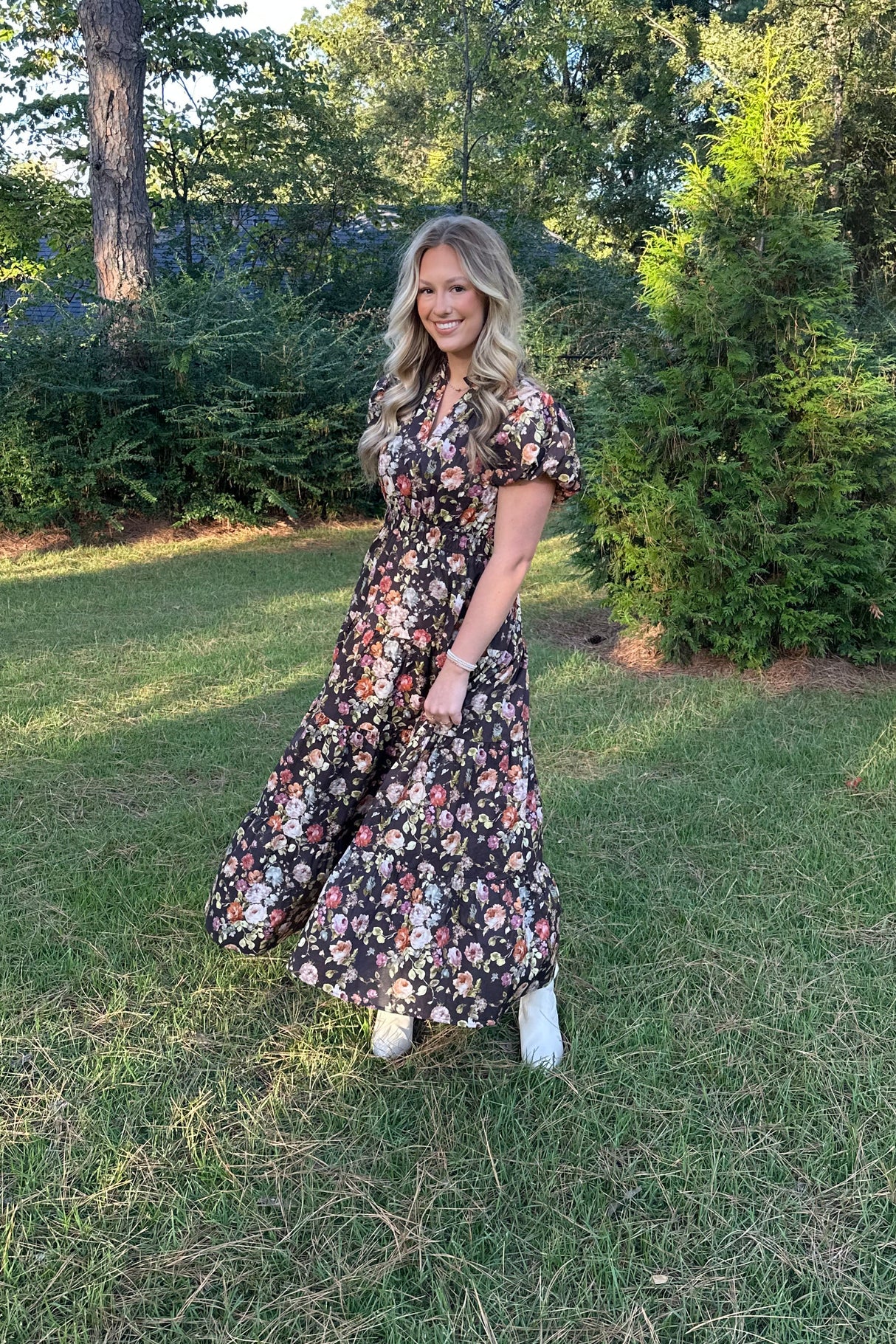 DEVON FLORAL MIDI DRESS