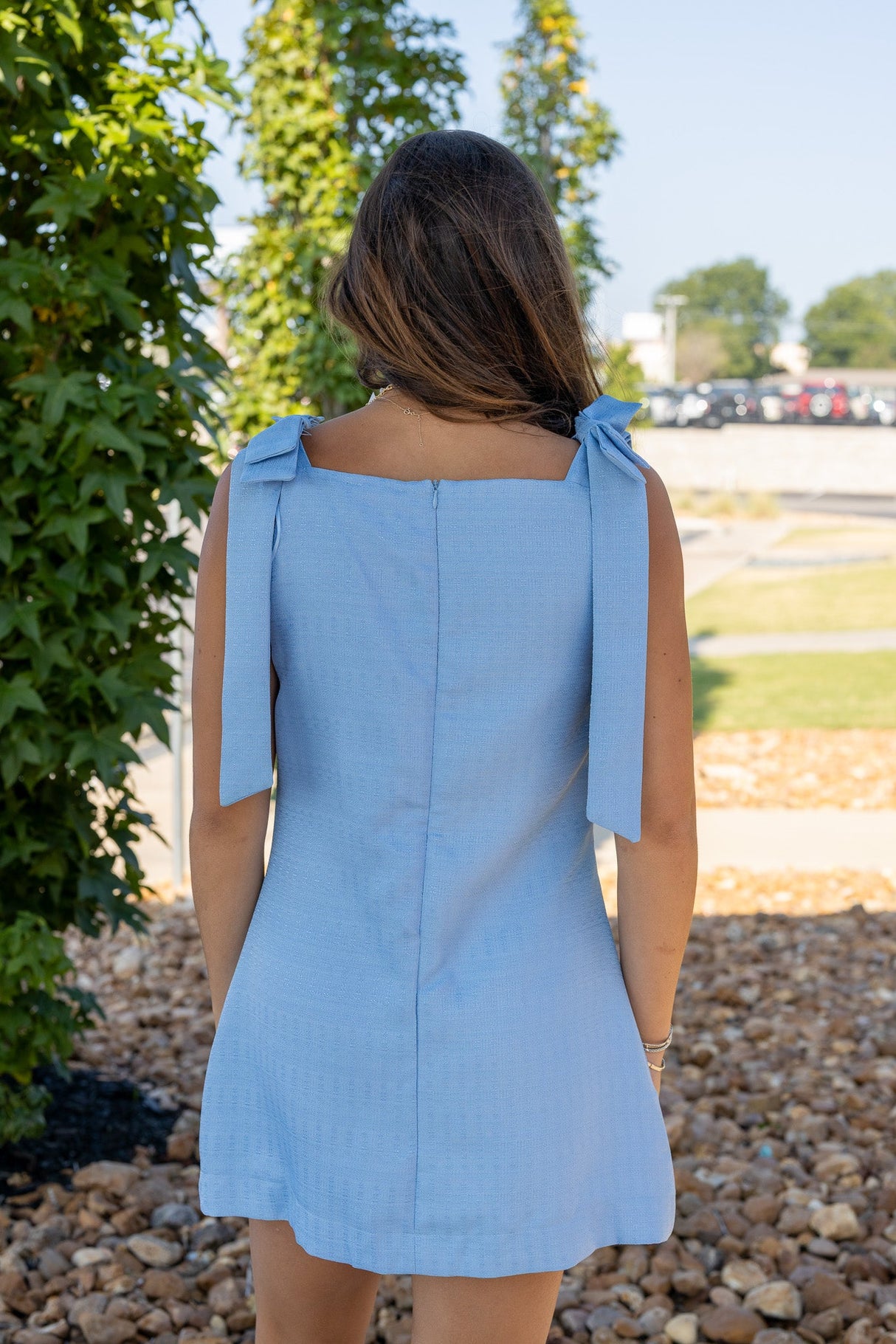 Bow Strap Mini Dress
