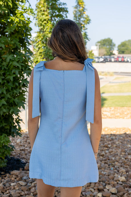 Bow Strap Mini Dress