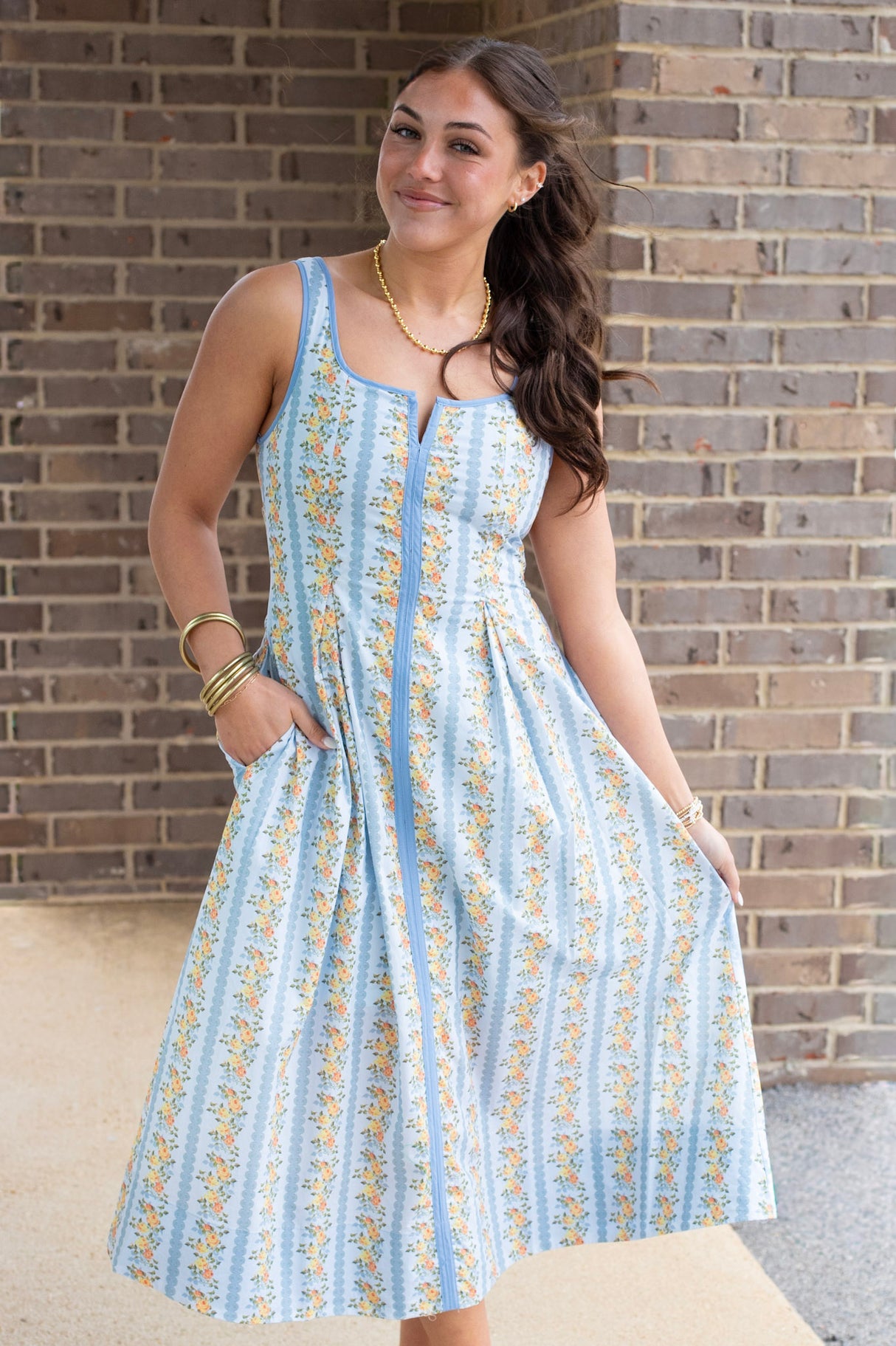 Aira Floral Midi Dress