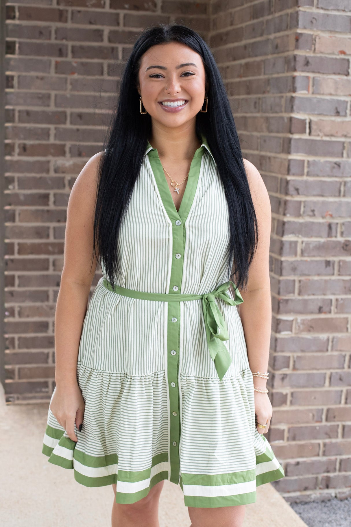 Sylvia Stripe Shirt Dress