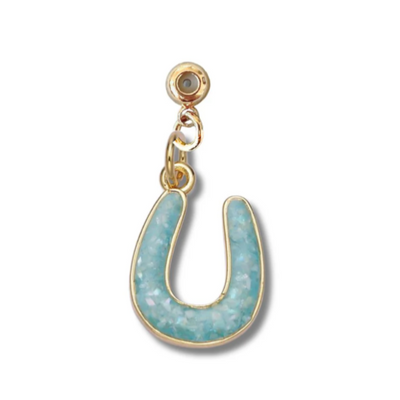 TURQUOISE HORSESHOE CHARM