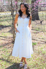 Button Front Maxi Dress