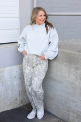 Mother Embroidered Mock Neck