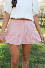 Mid-Rise Tiered Skort