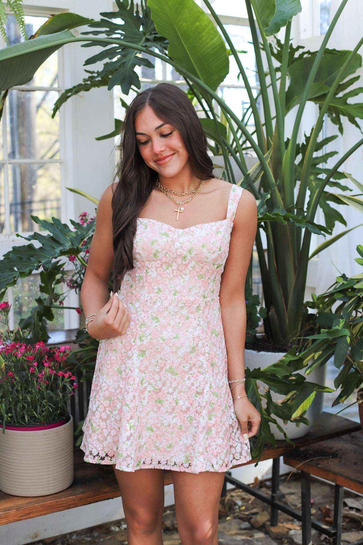 Sweet Heart Neckline Fit And Flare Lace Mini Dress