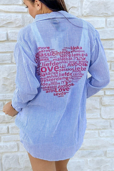 TRAVEL LOVER BUTTON UP