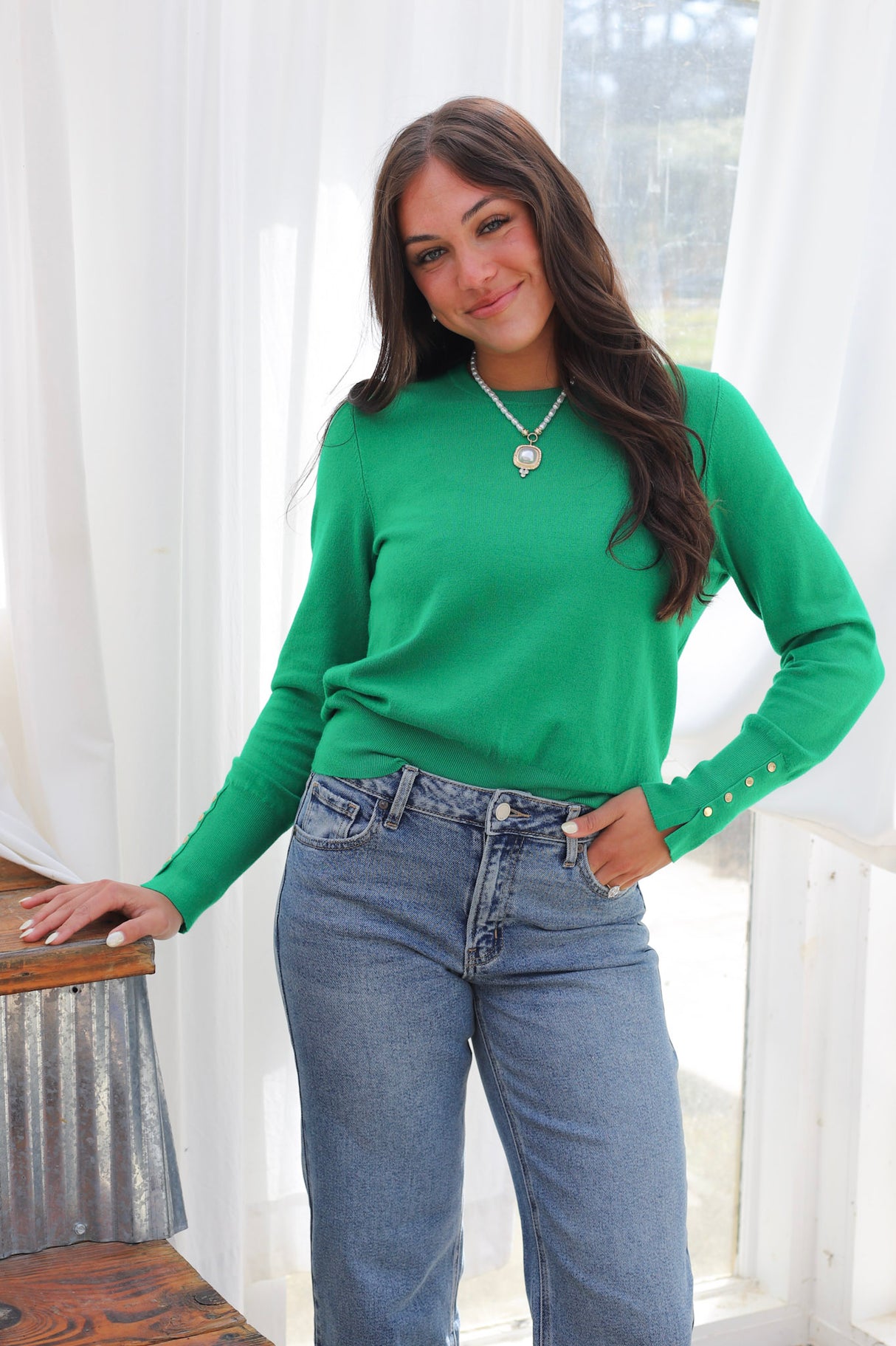 Button Cuff Top