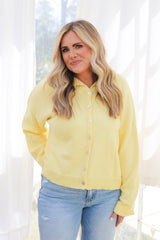 Rolled Hemline Sweater Cardi