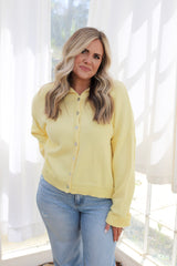 Rolled Hemline Sweater Cardi